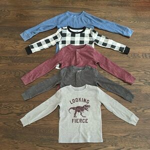 Five Boy Thermal Tops, size 5/5T